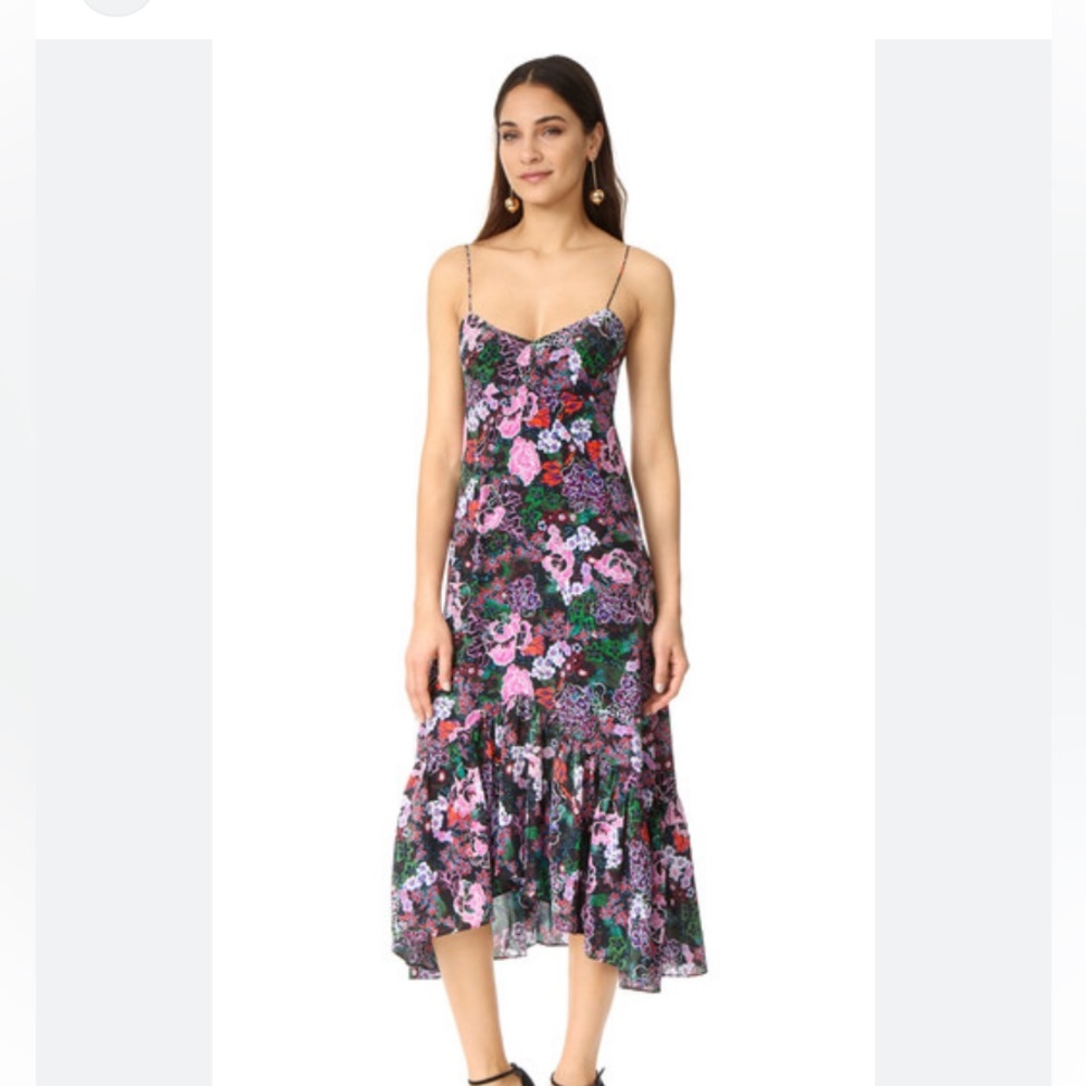 SALONI Inga Floral slip dress size 6